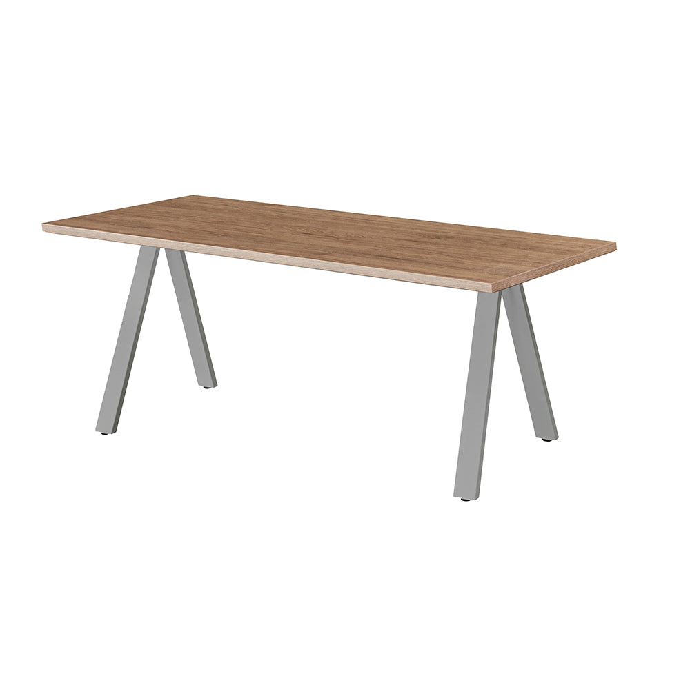 Arpa tafel (rechthoek) met aluminium onderstel.