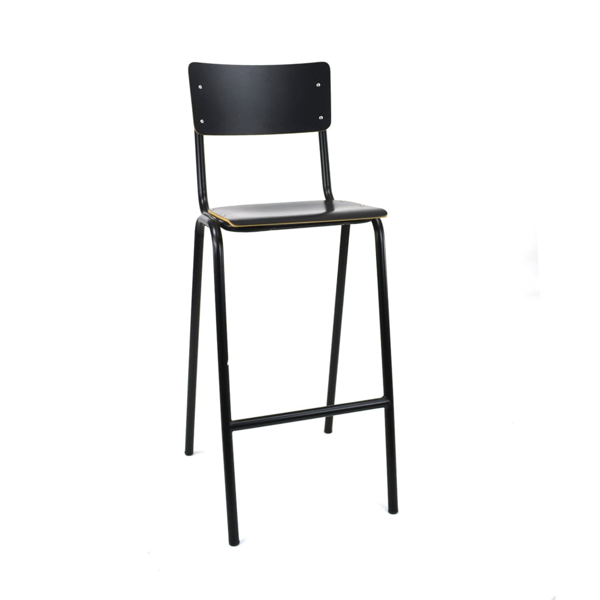 Barstoel hpl in de kleur zwart.