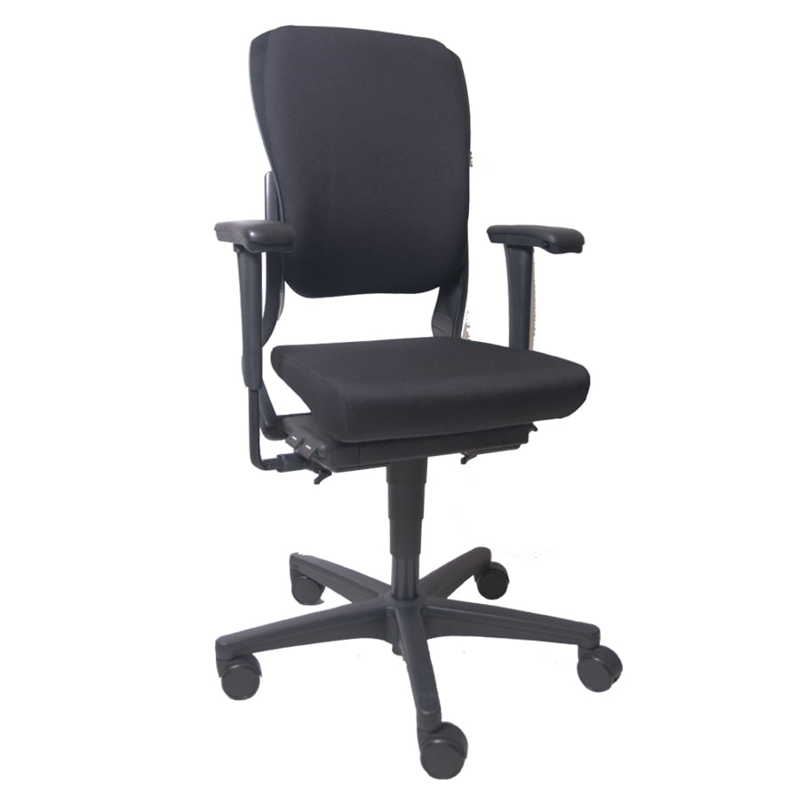 Ahrend 230 bureaustoel *re-use* in stof in de kleur zwart.