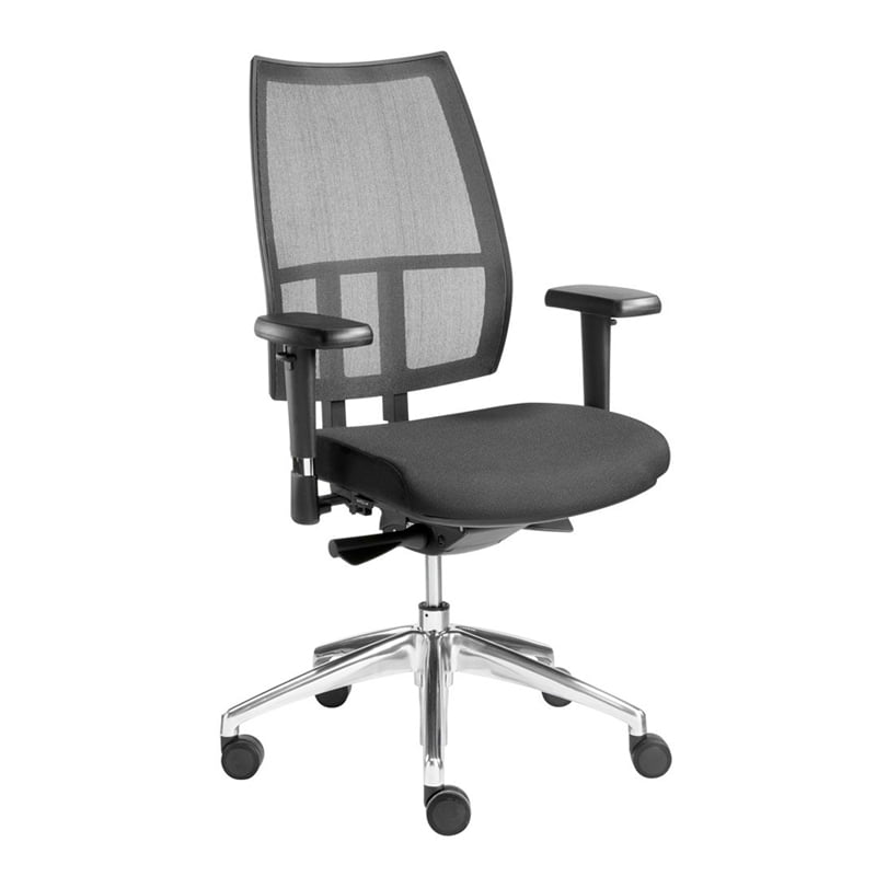 Bureaustoel capella in de kleur zwart.