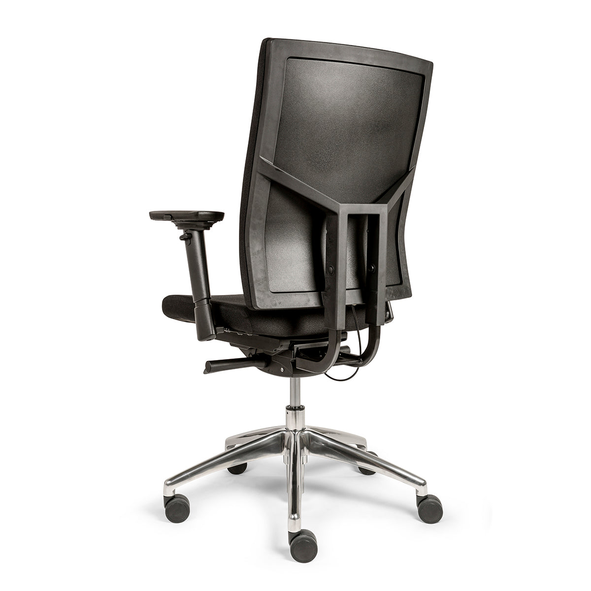 Detail van de rugleuning van Bureaustoel Junna met stijlvol comfort design