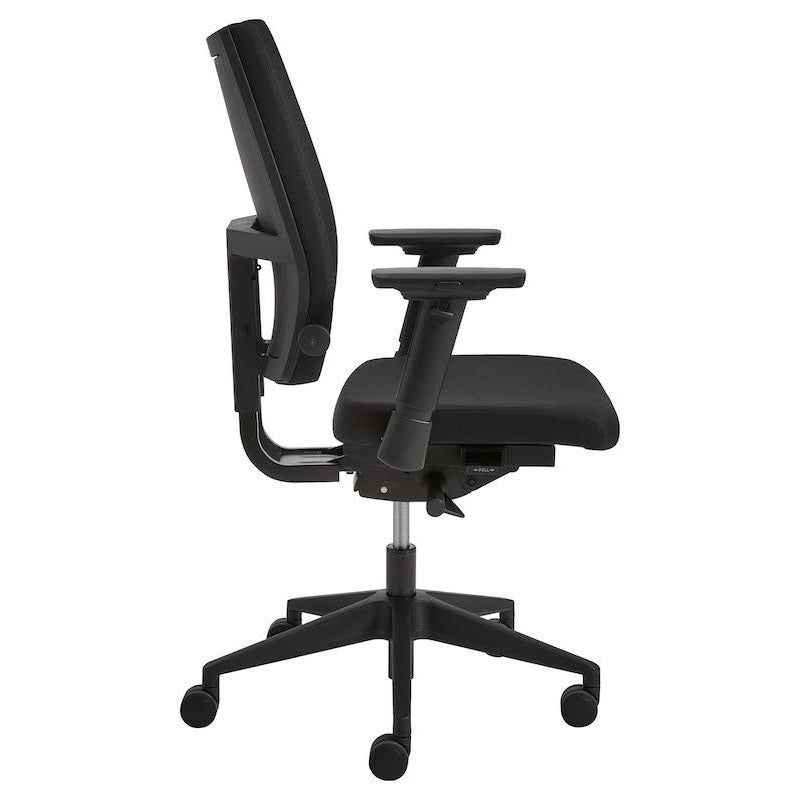 Bureaustoel polaris in de kleur zwart.