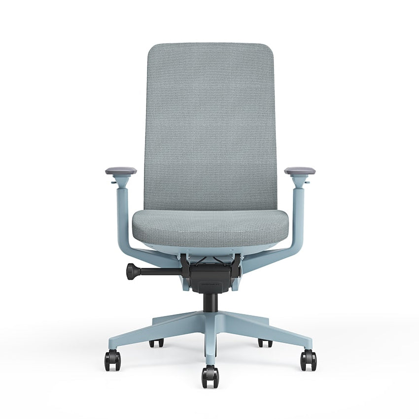 Vooraanzicht van de Bureaustoel Titan in het blauw