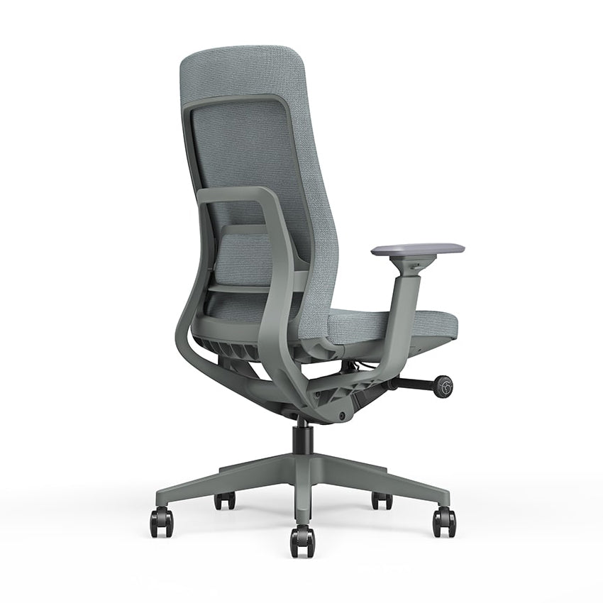 Bureaustoel Titan in grafiet grijs gezien vanaf de achterzijde