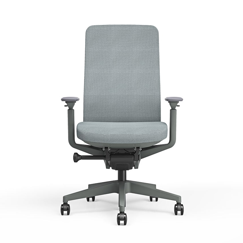 Voorzijde van de Bureaustoel Titan in het grafiet grijs