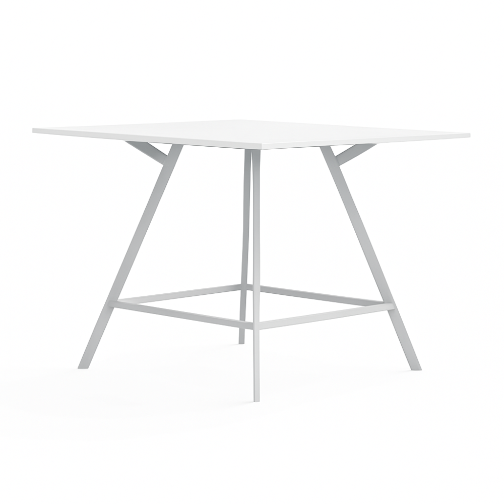 Strakke bartafel Cube met wit werkblad