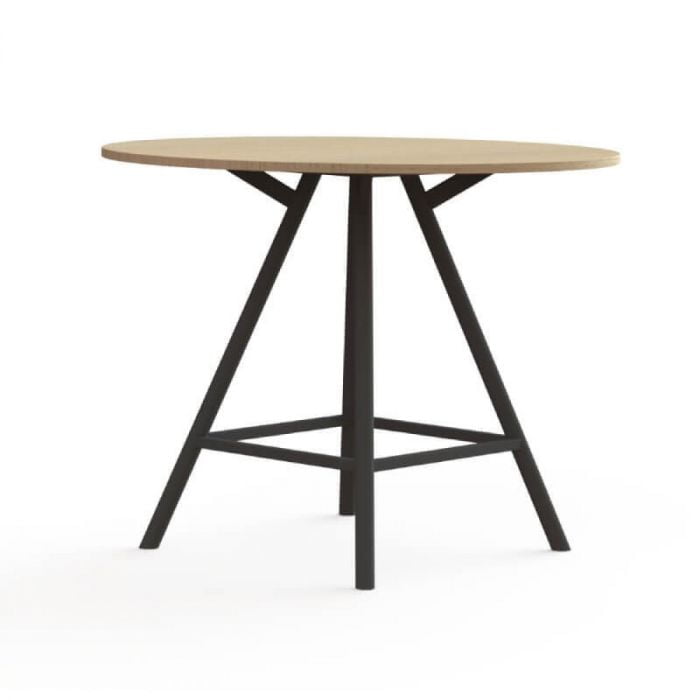 Cube bartafel in de kleur zwart met rond blad.