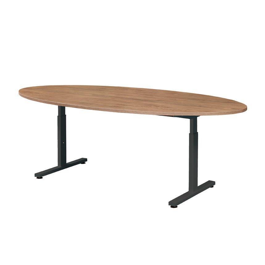 Easy vergadertafel (ellips) in de kleur zwart.
