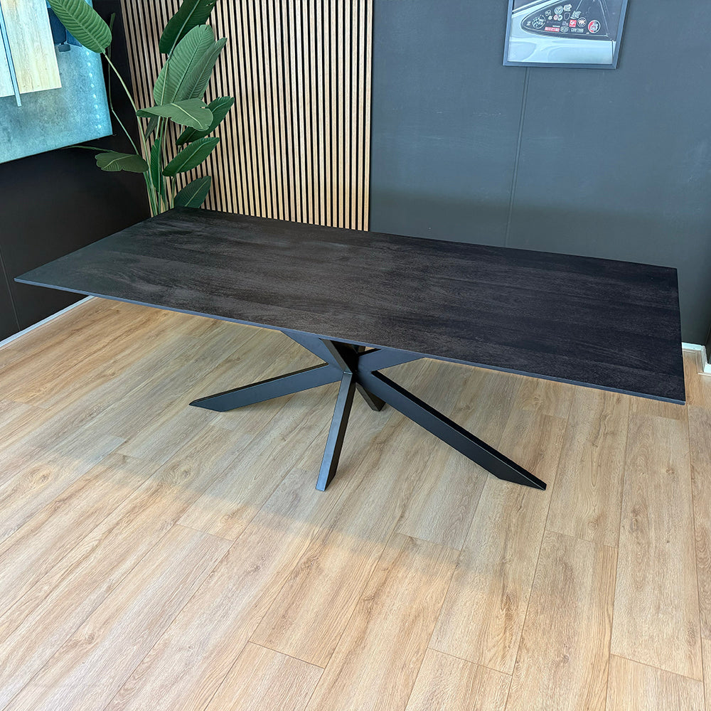 Eettafel Eiken - Zwart 180x100 cm