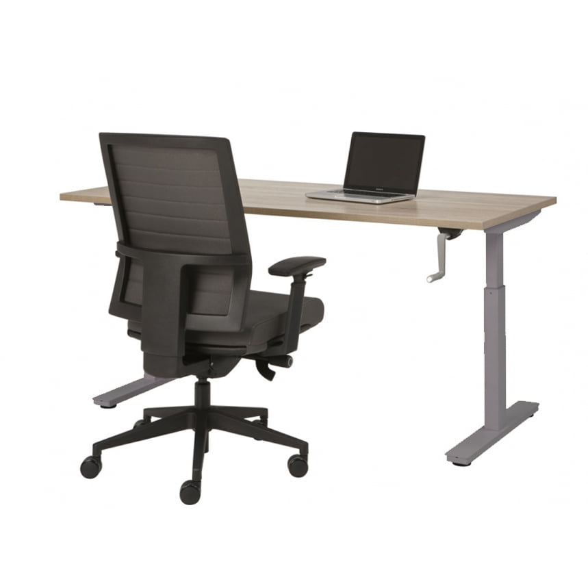 Ergoswing slingerbureau in de kleur antraciet.
