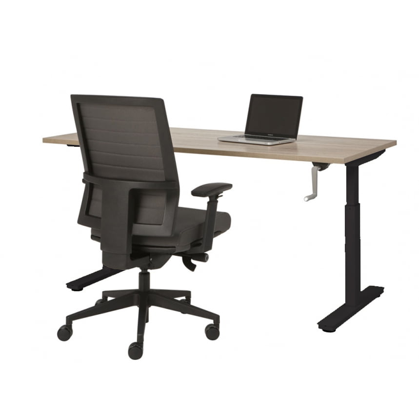 Ergoswing slingerbureau in de kleur zwart.