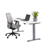 Ergowork pro zit-sta bureau met aluminium onderstel in de kleur wit.