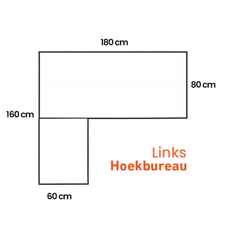 Ergowork pro zit-sta hoekbureau.