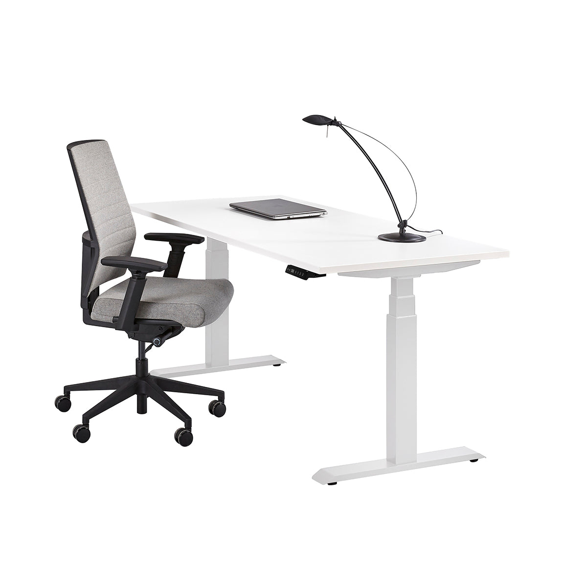 Ergowork zit-sta bureau in de kleur wit.