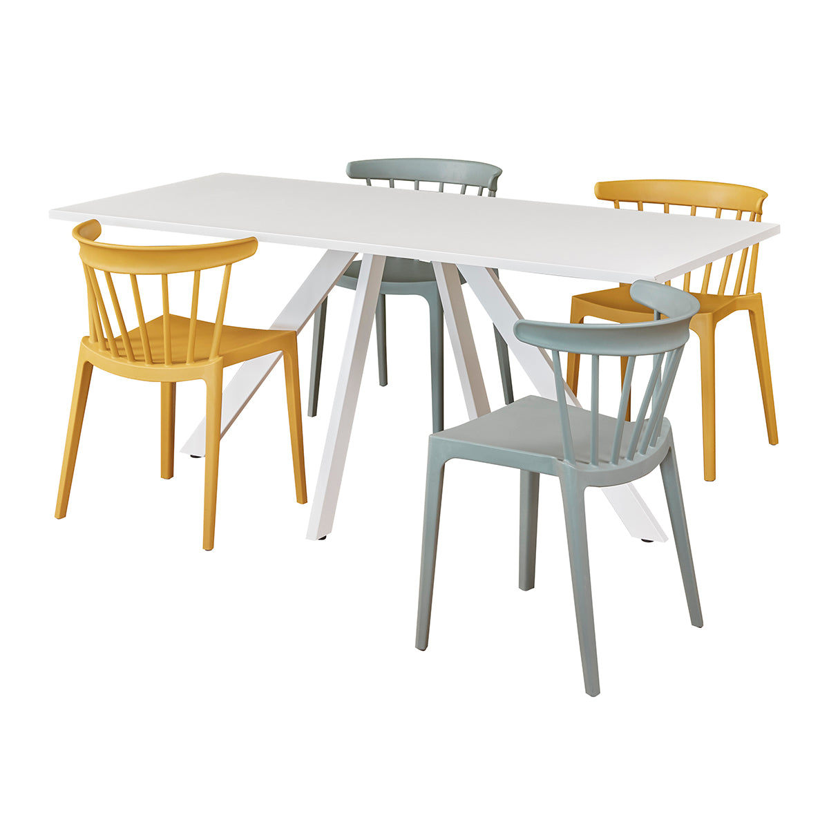 Simon kantinetafel (rechthoek) in de kleur wit.