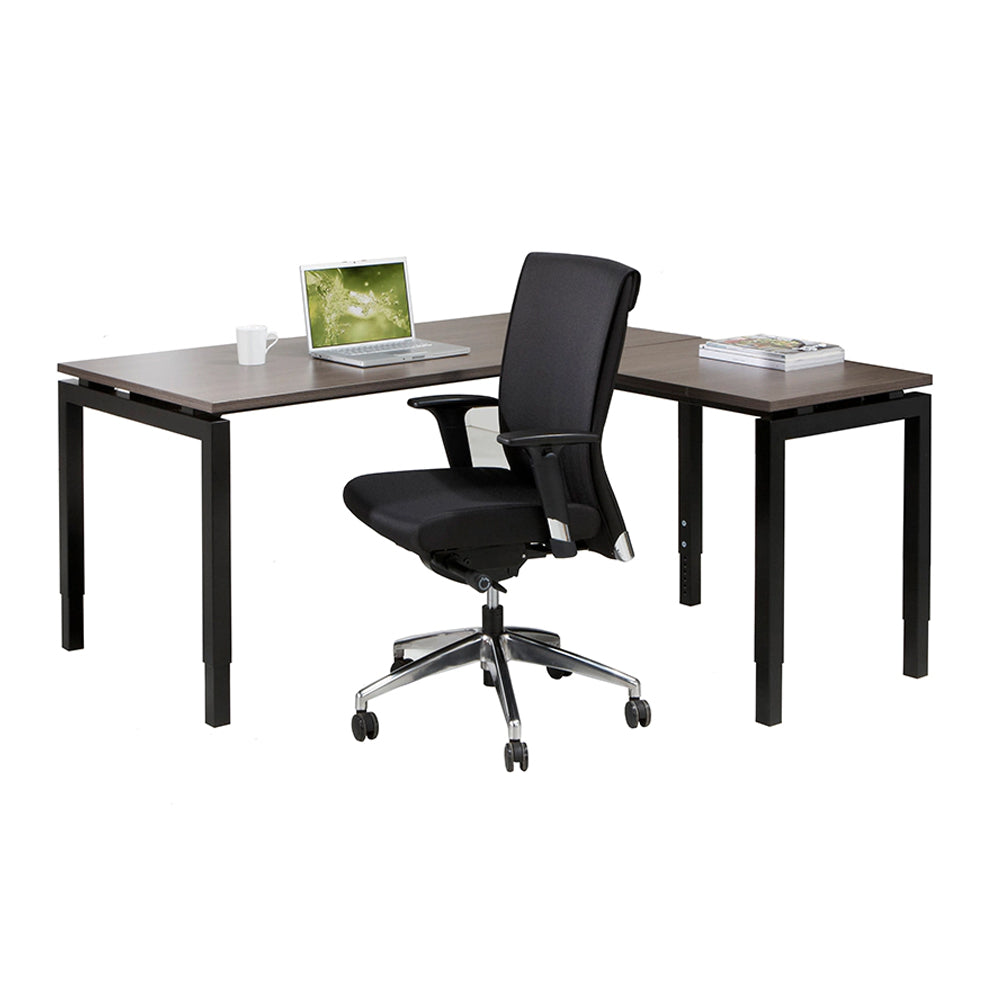 Now hoekbureau in de kleur zwart.