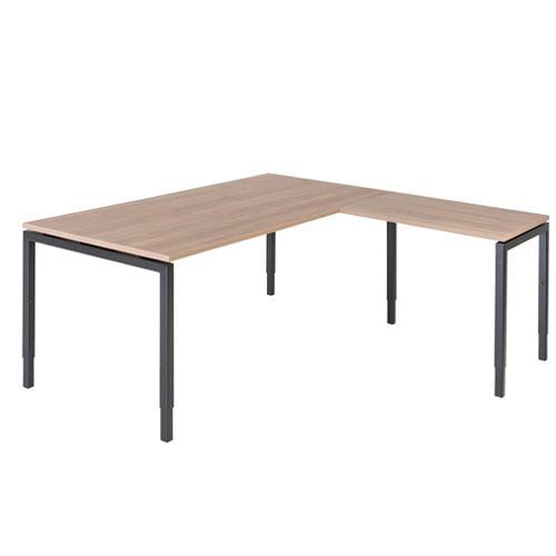 Now hoekbureau in de kleur zwart.