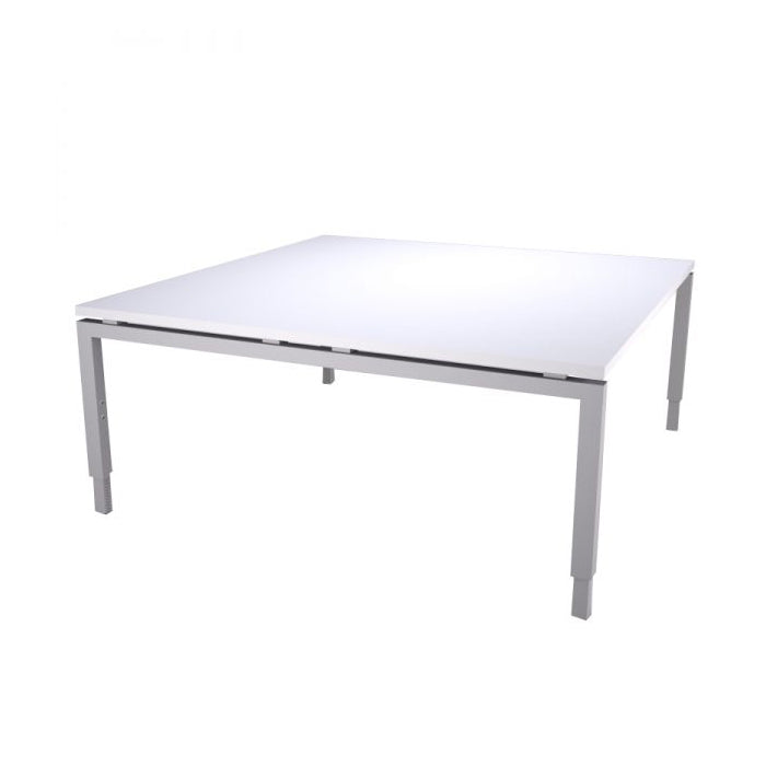 Now tafel (vierkant) in de kleur wit met vierkant blad.