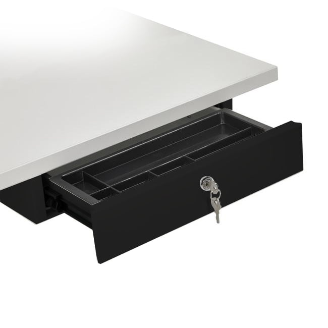 Persoonlijke lade met slot in de kleur zwart.