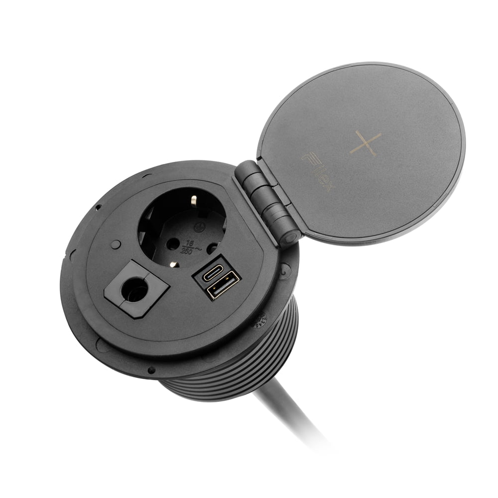 Spot plus inbouw in de kleur zwart.