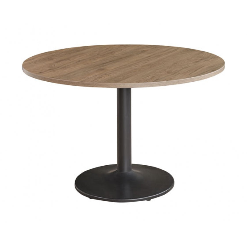 Sam vergadertafel (rond) in de kleur zwart met rond blad.