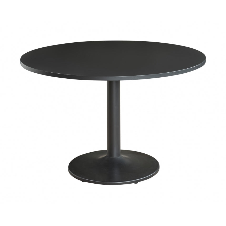 Sam vergadertafel (rond) in de kleur zwart met rond blad.