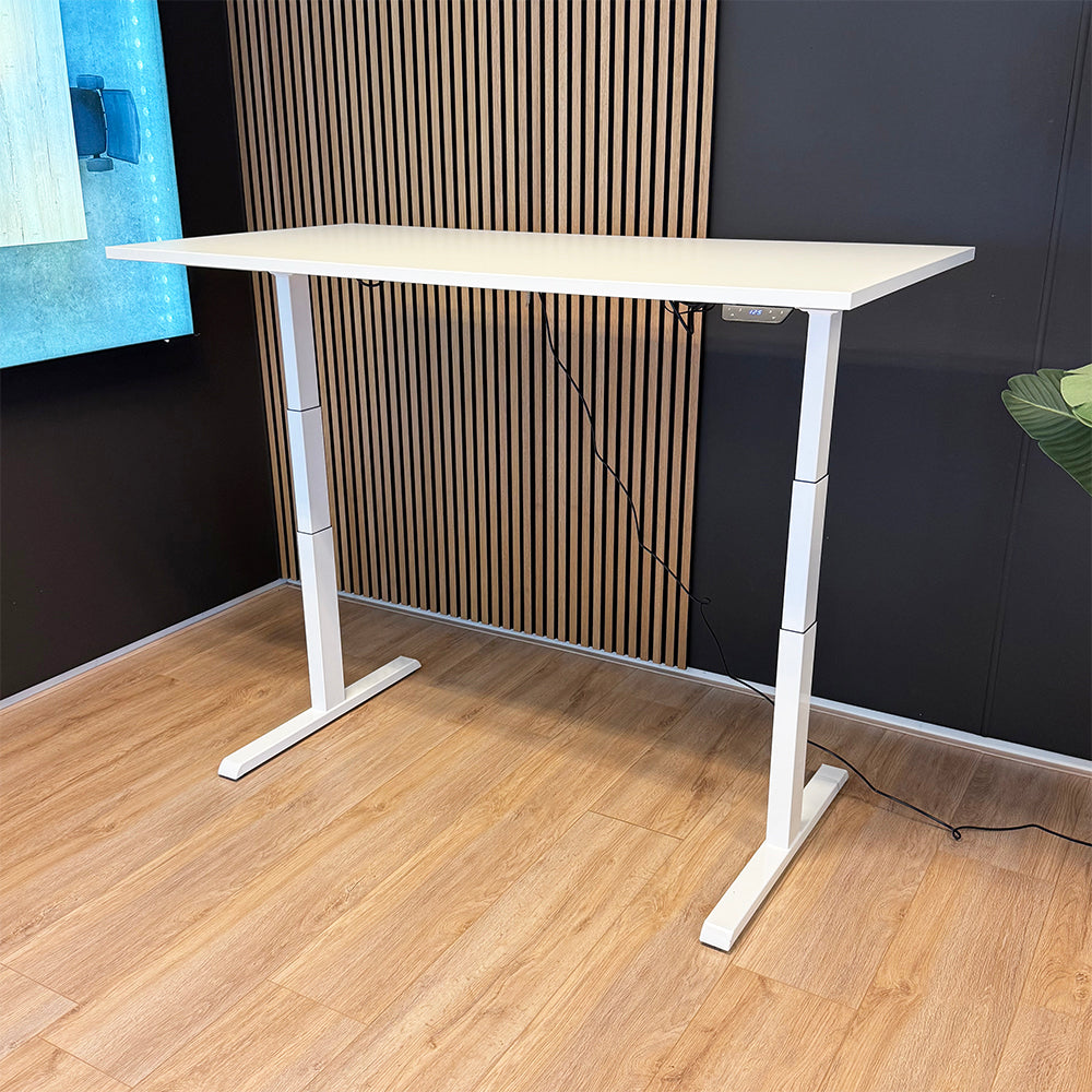 Steelforce 1050 Zit-sta bureau 160x80 cm (wit)