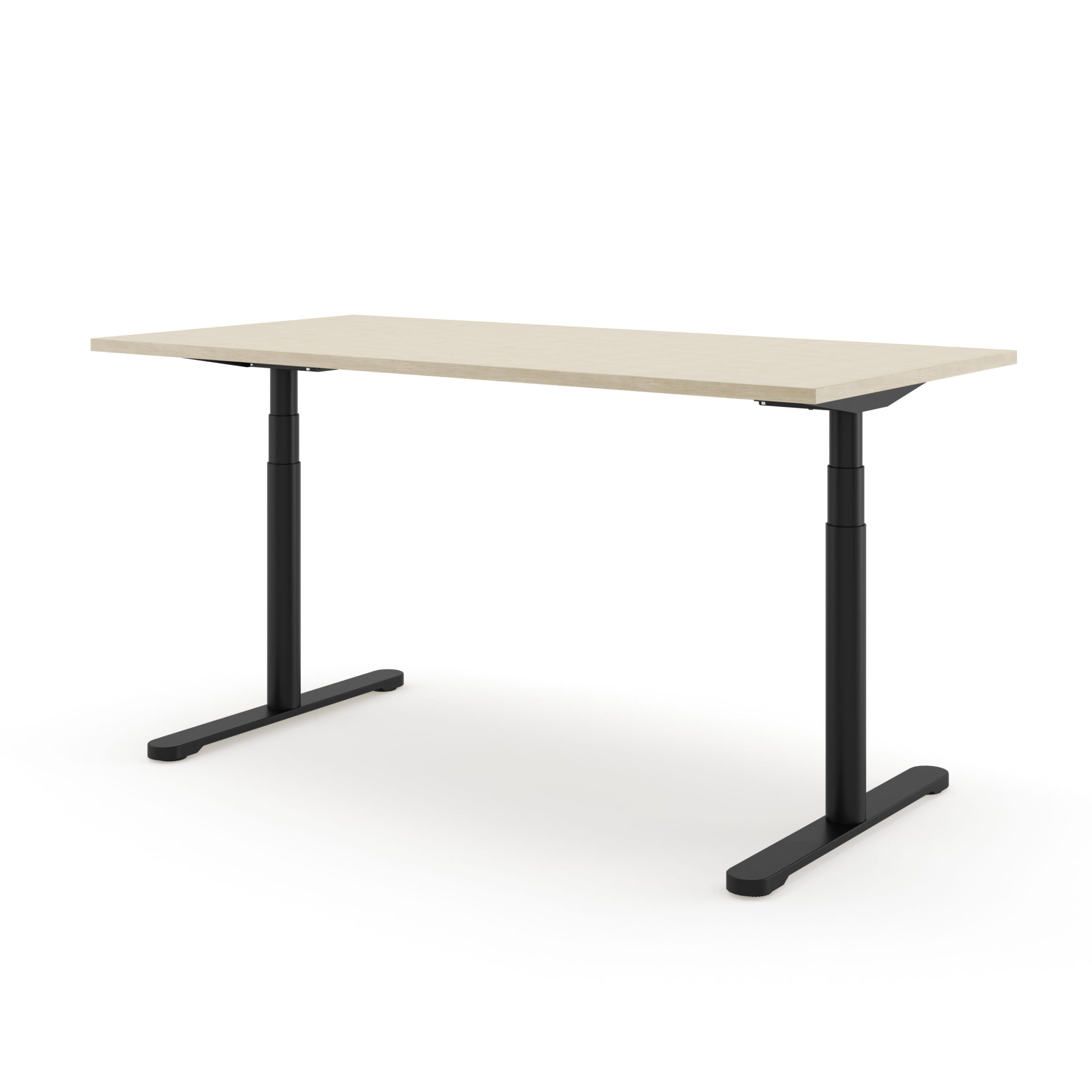 Steelforce pro 870 zit-sta bureau in de kleur zwart met rond blad.