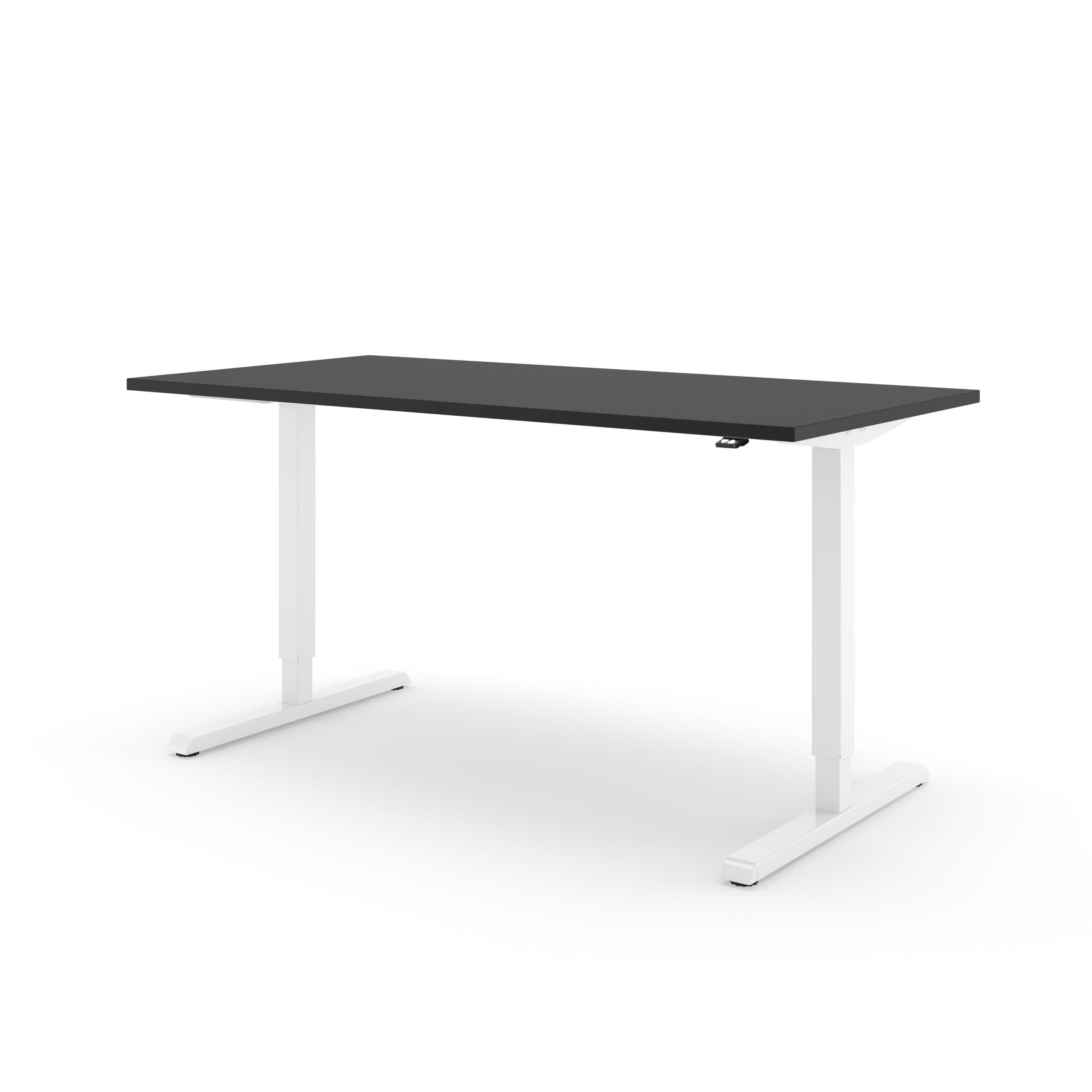 Steelforce 300 zit-sta bureau in de kleur zwart.