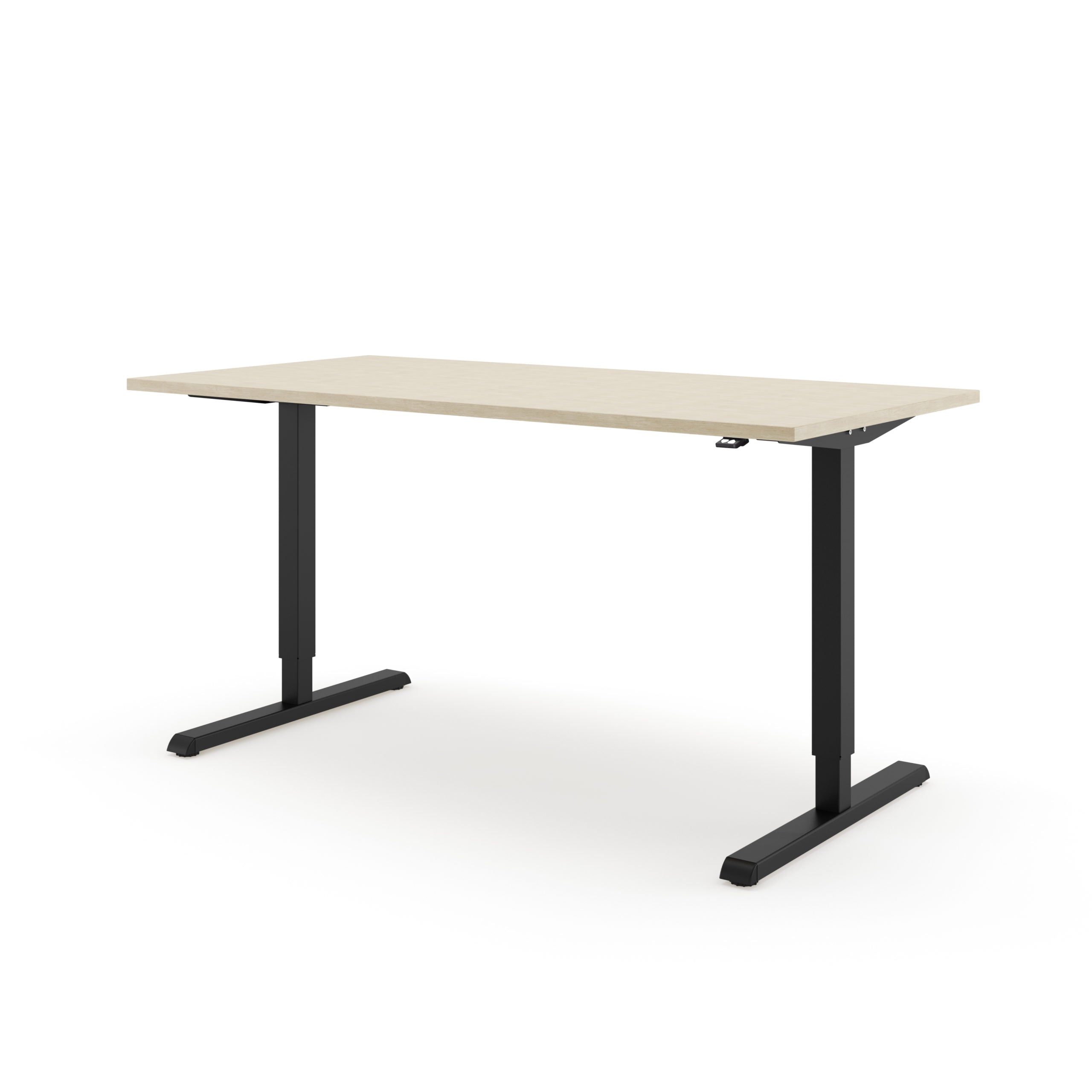 Steelforce 300 zit-sta bureau in de kleur zwart.