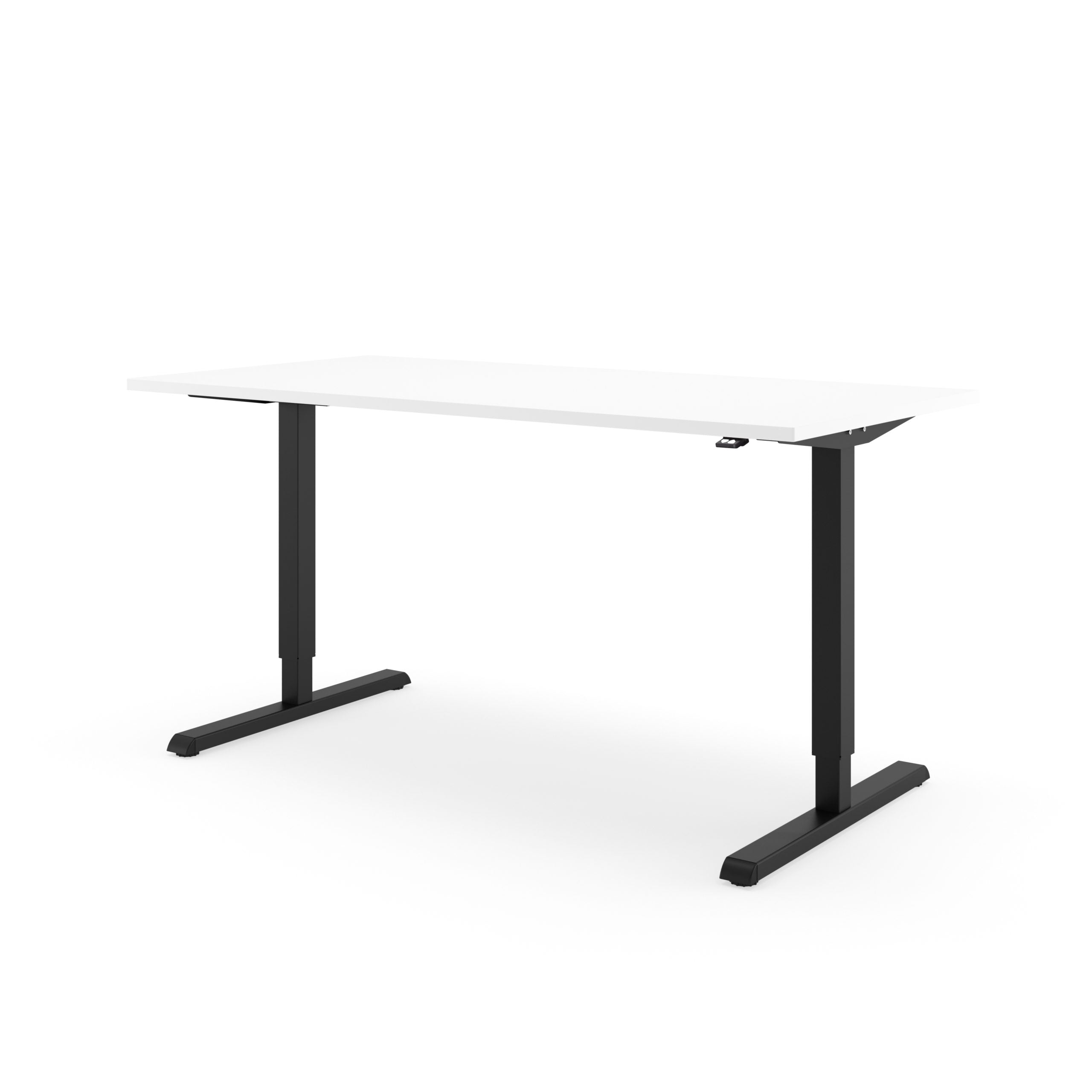 Steelforce 300 zit-sta bureau in de kleur zwart.