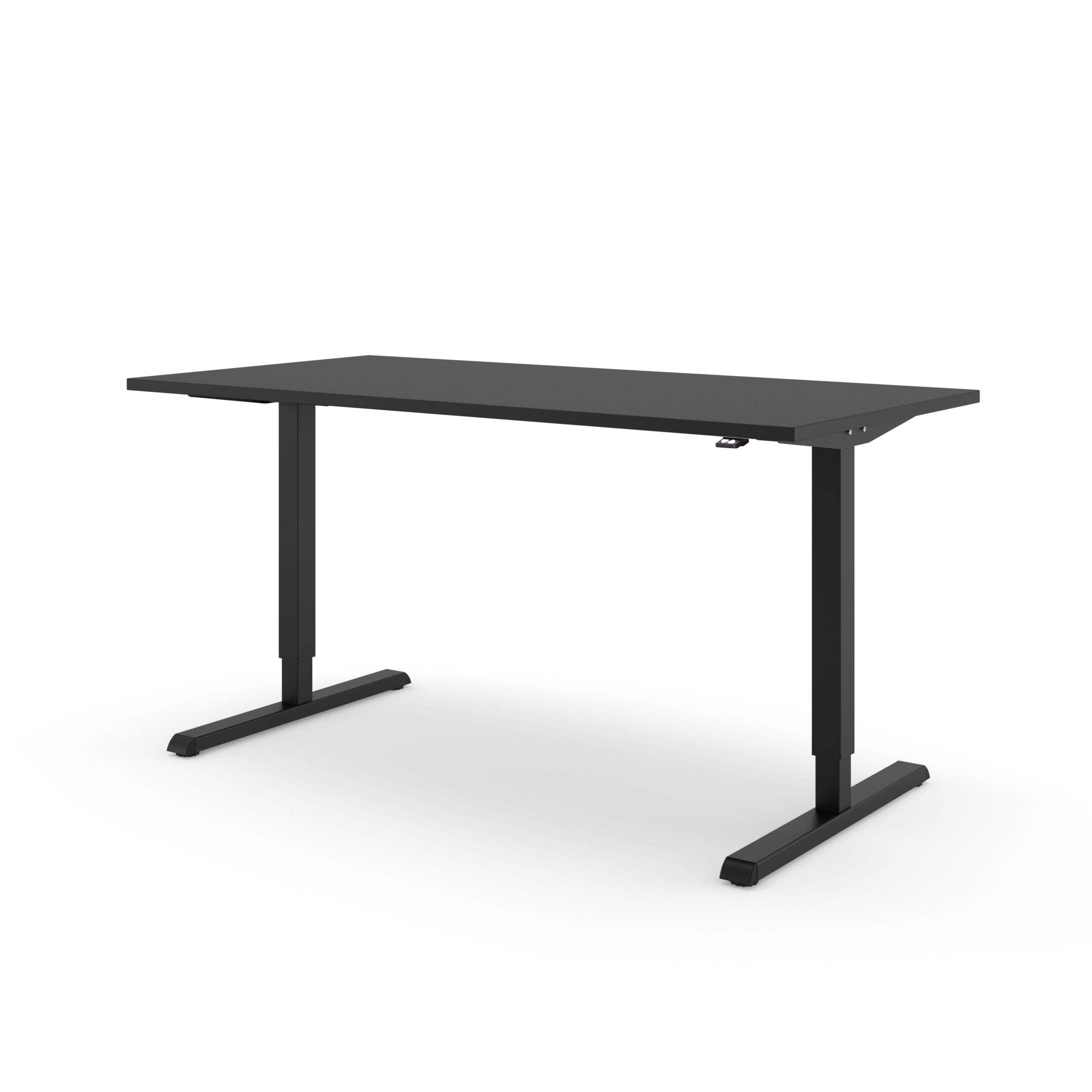 Steelforce 300 zit-sta bureau in de kleur zwart.