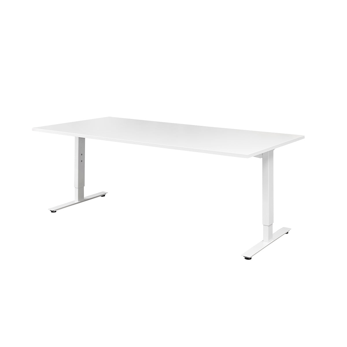 Ties vergadertafel (rechthoek) in de kleur wit met rechthoekig blad.