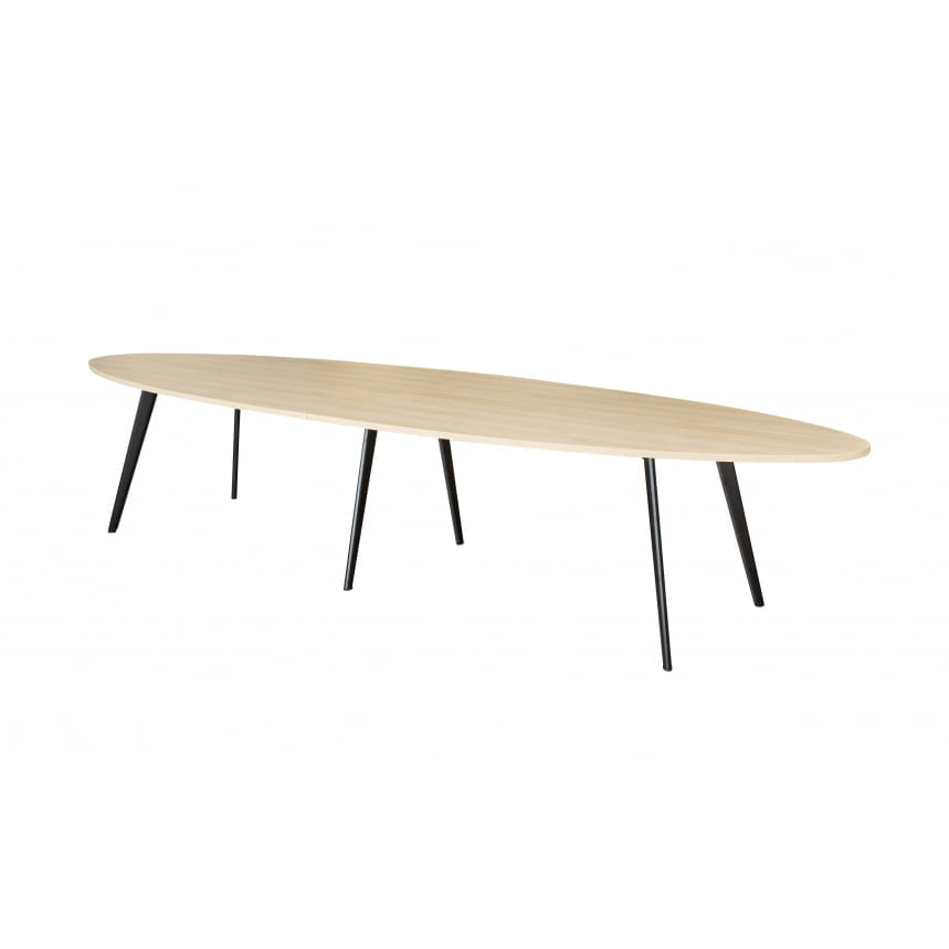 Kine tafel (ellips) in de kleur zwart.
