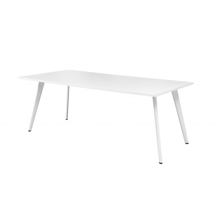 Kine tafel (rechthoek) in de kleur wit met rechthoekig blad.