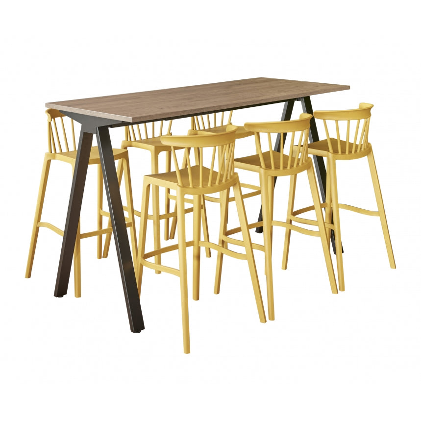 Arpa bartafel (rechthoek) in de kleur zwart met rechthoekig blad.