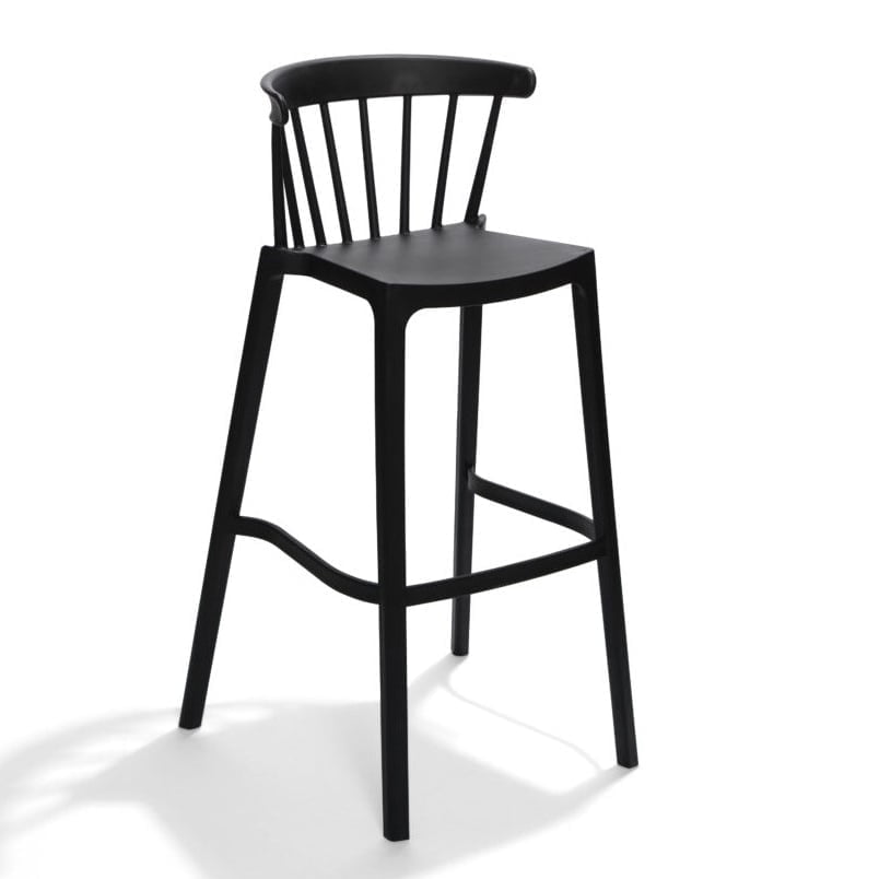Barstoel vintage in de kleur zwart.