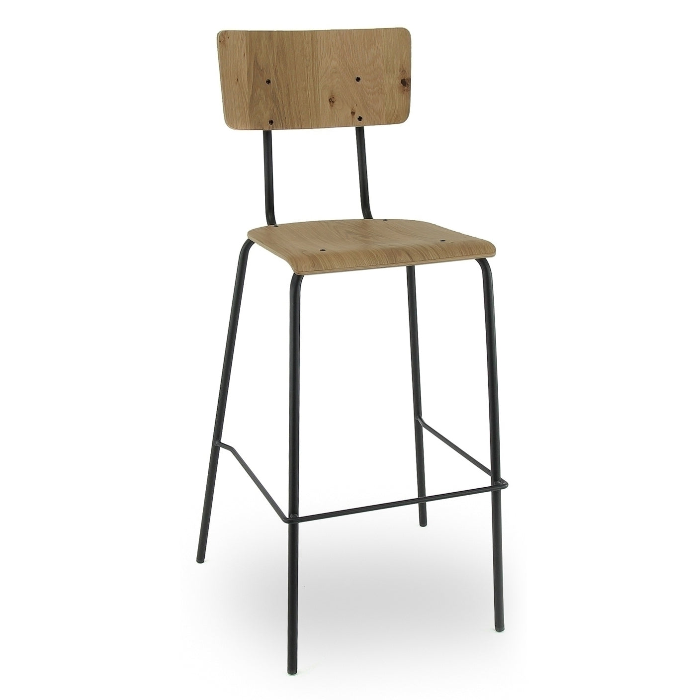 Barstoel fifteen in de kleur zwart.