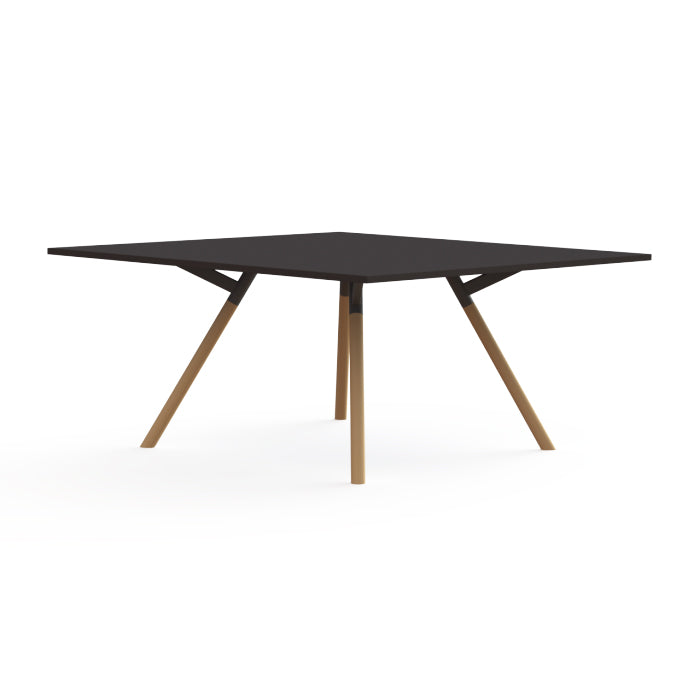 Zwarte vergadertafel bridge met een zwart werkblad