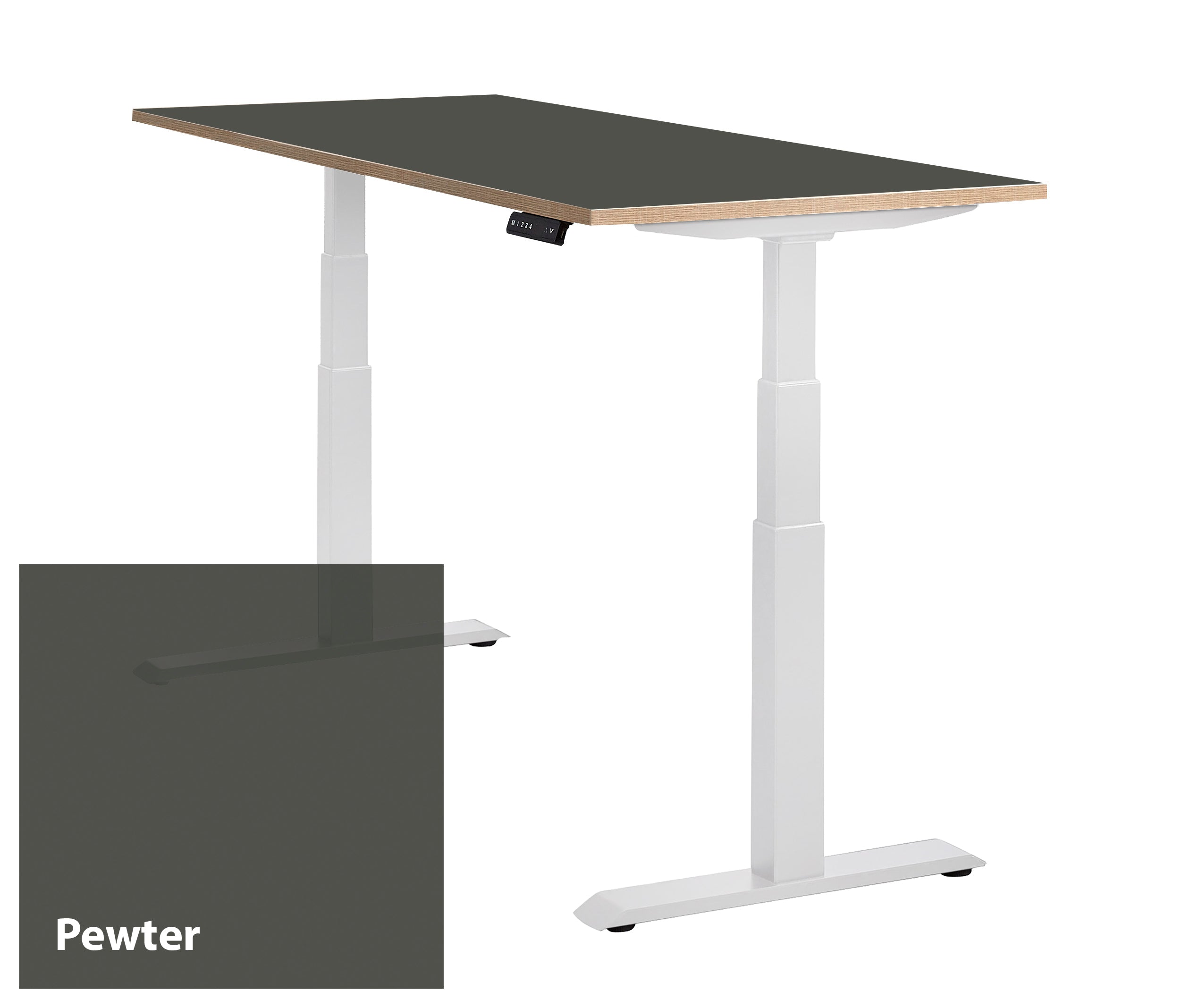 Bureau Lino met een Pewter linoleum werkblad