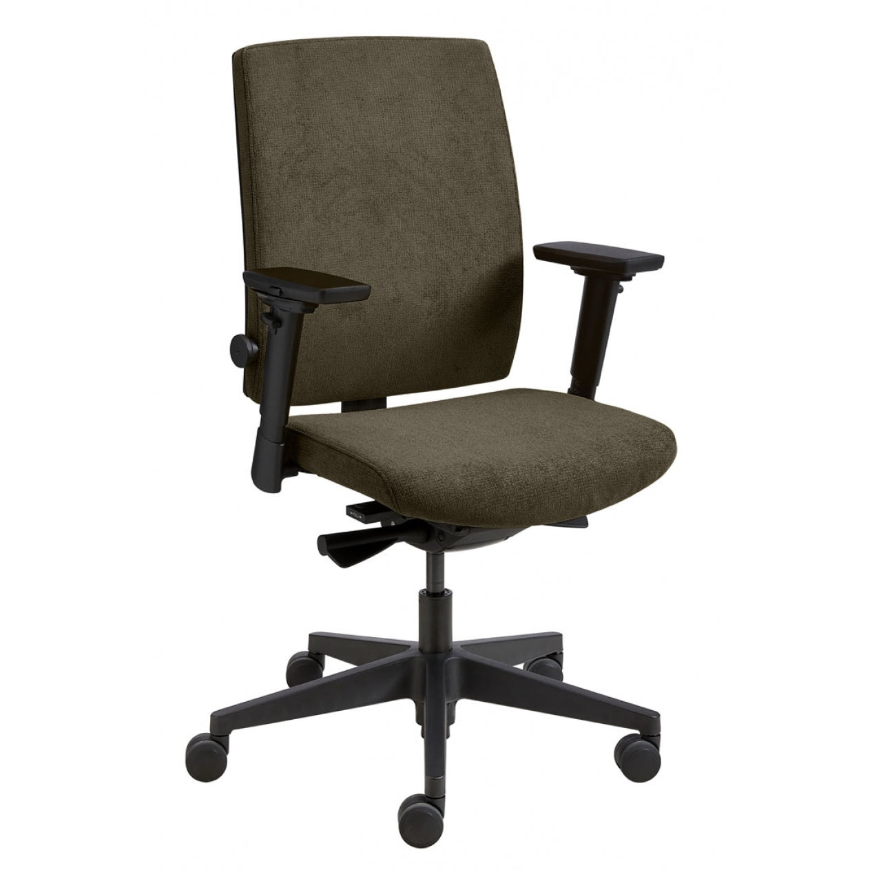 Bureaustoel regain in stof in de kleur zwart.