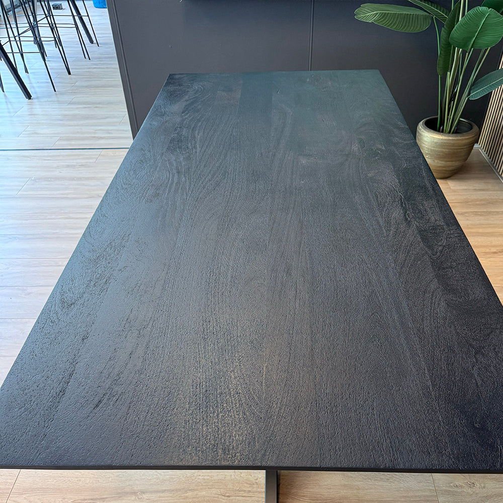 Eettafel Eiken - Zwart 180x100 cm