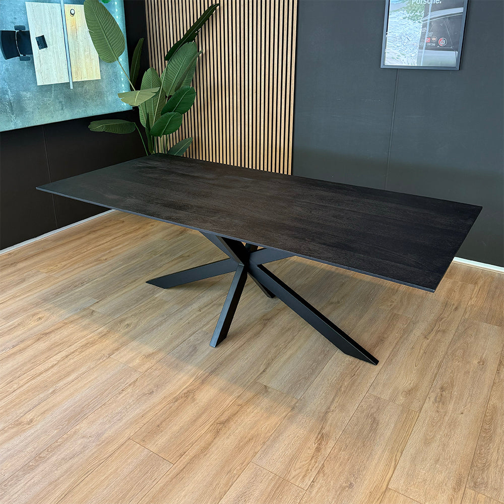 Eettafel Eiken - Zwart 180x100 cm