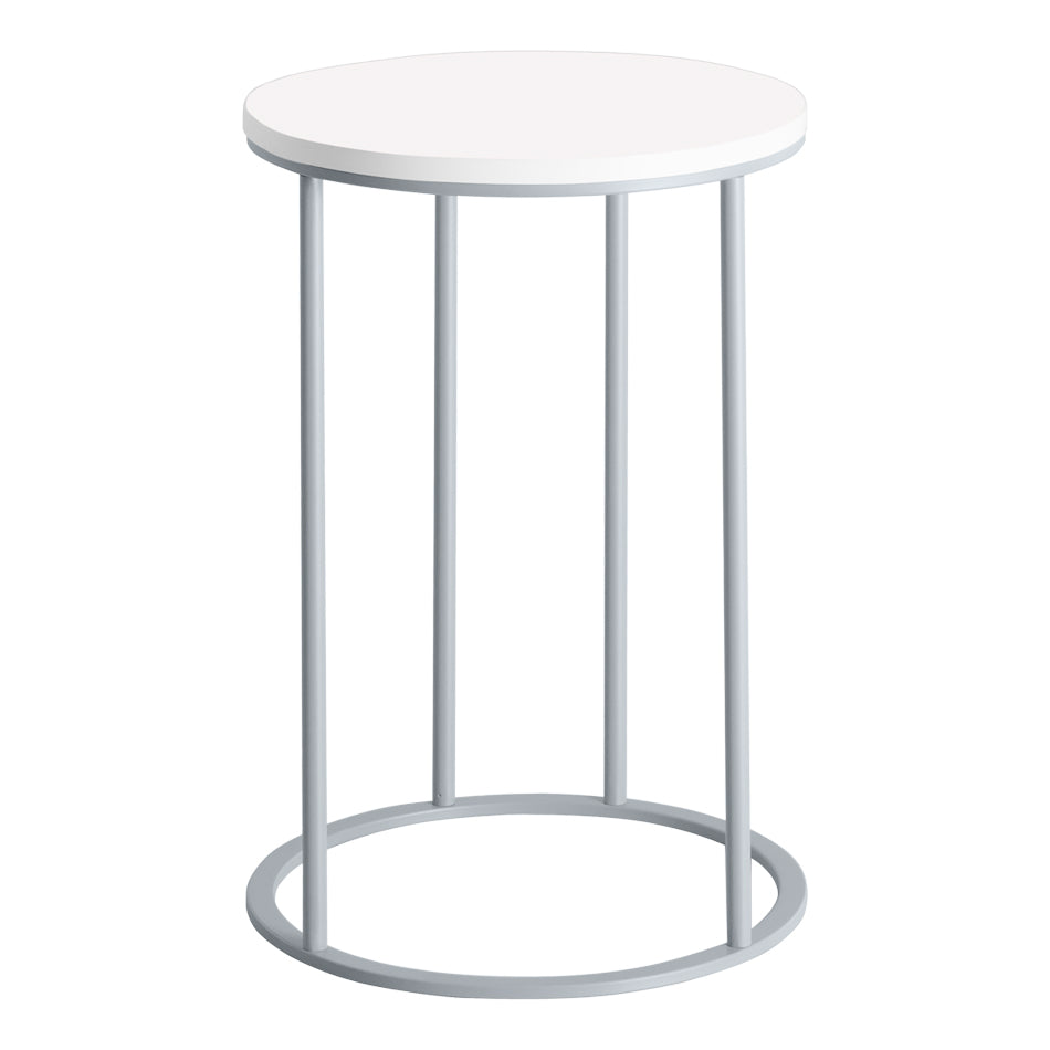 Frame lounge tafel rond met rond blad.