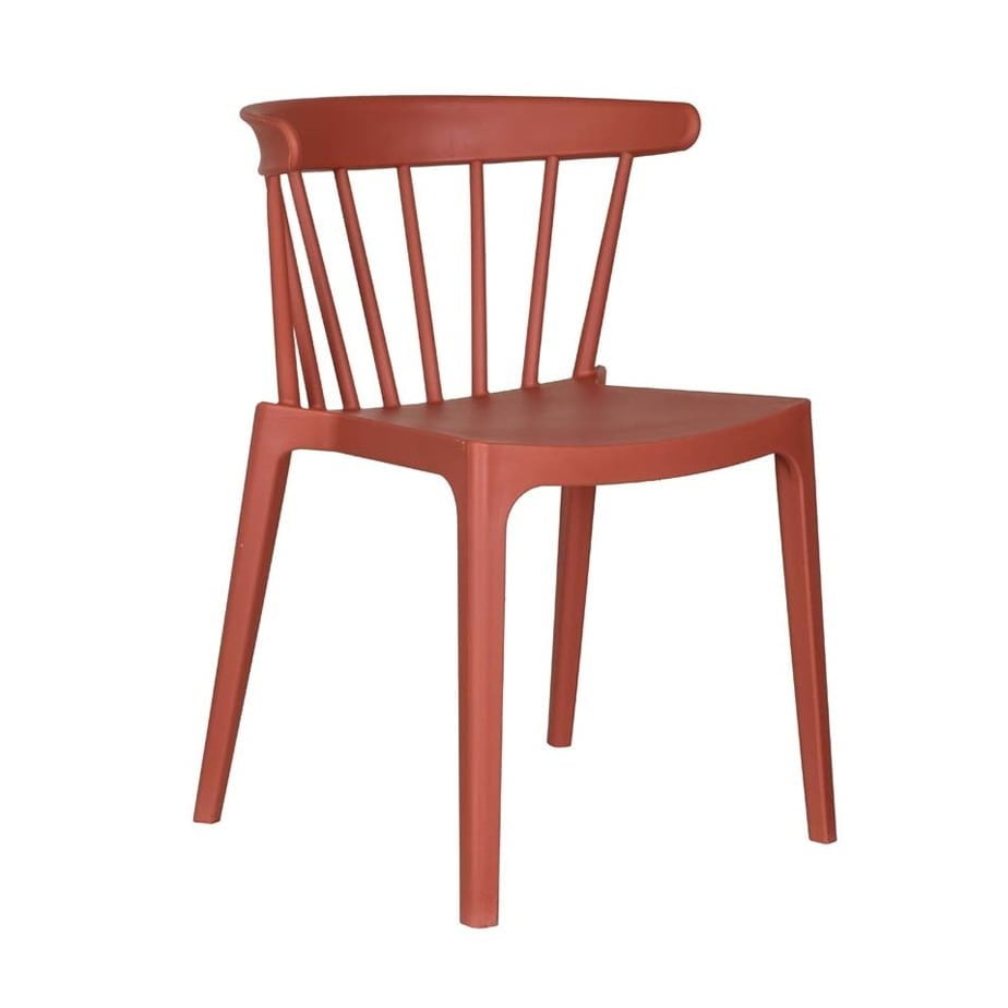 Kantinestoel vintage in de kleur rood.