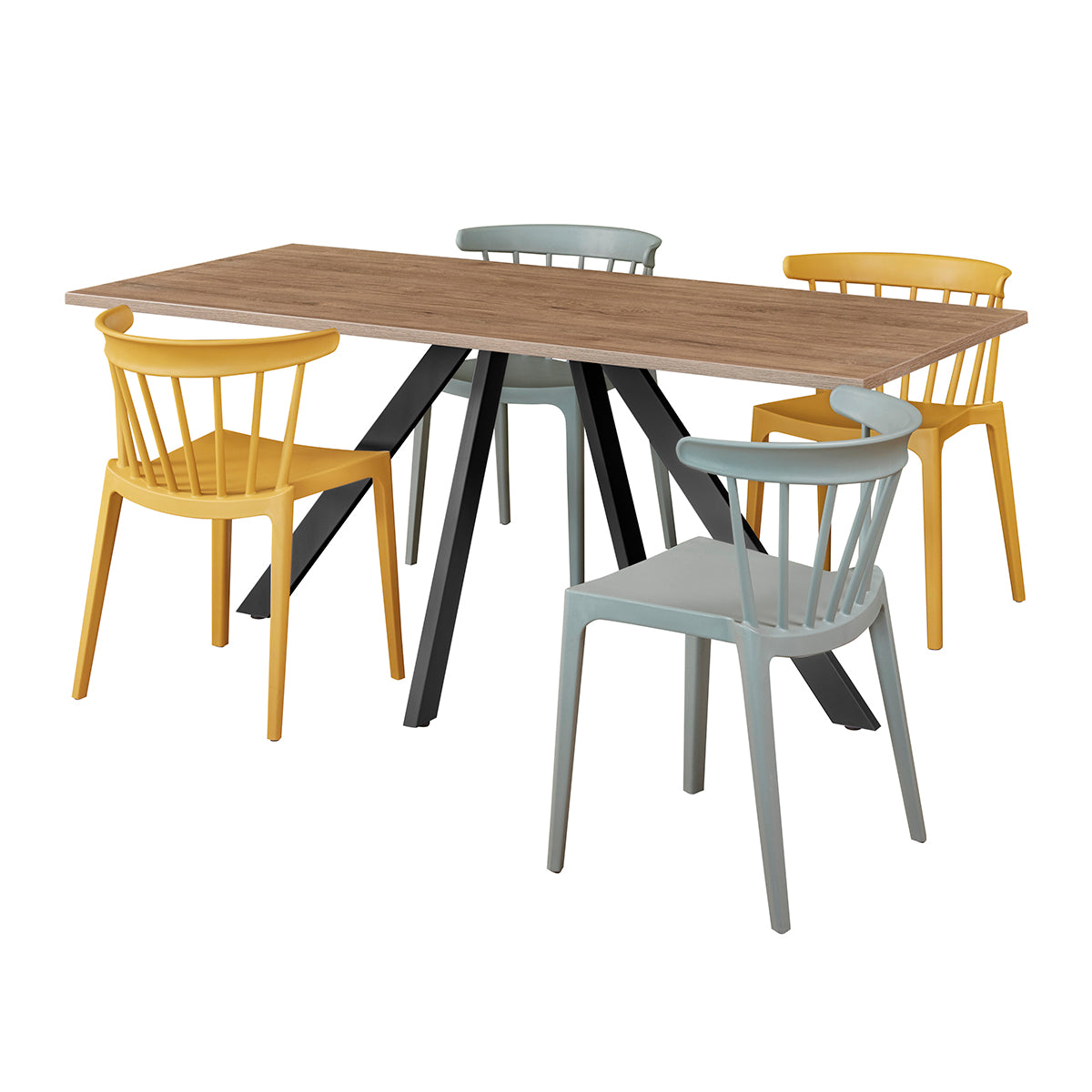 Simon kantinetafel (rechthoek) in de kleur zwart.