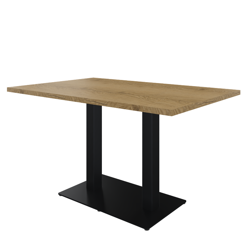 Kolomtafel rechthoekig 140x80 cm in de kleur zwart.