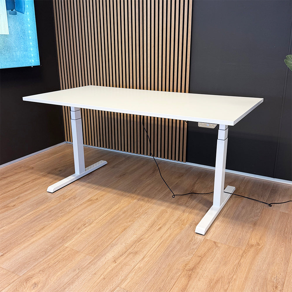 Steelforce 1050 Zit-sta bureau 160x80 cm (wit)