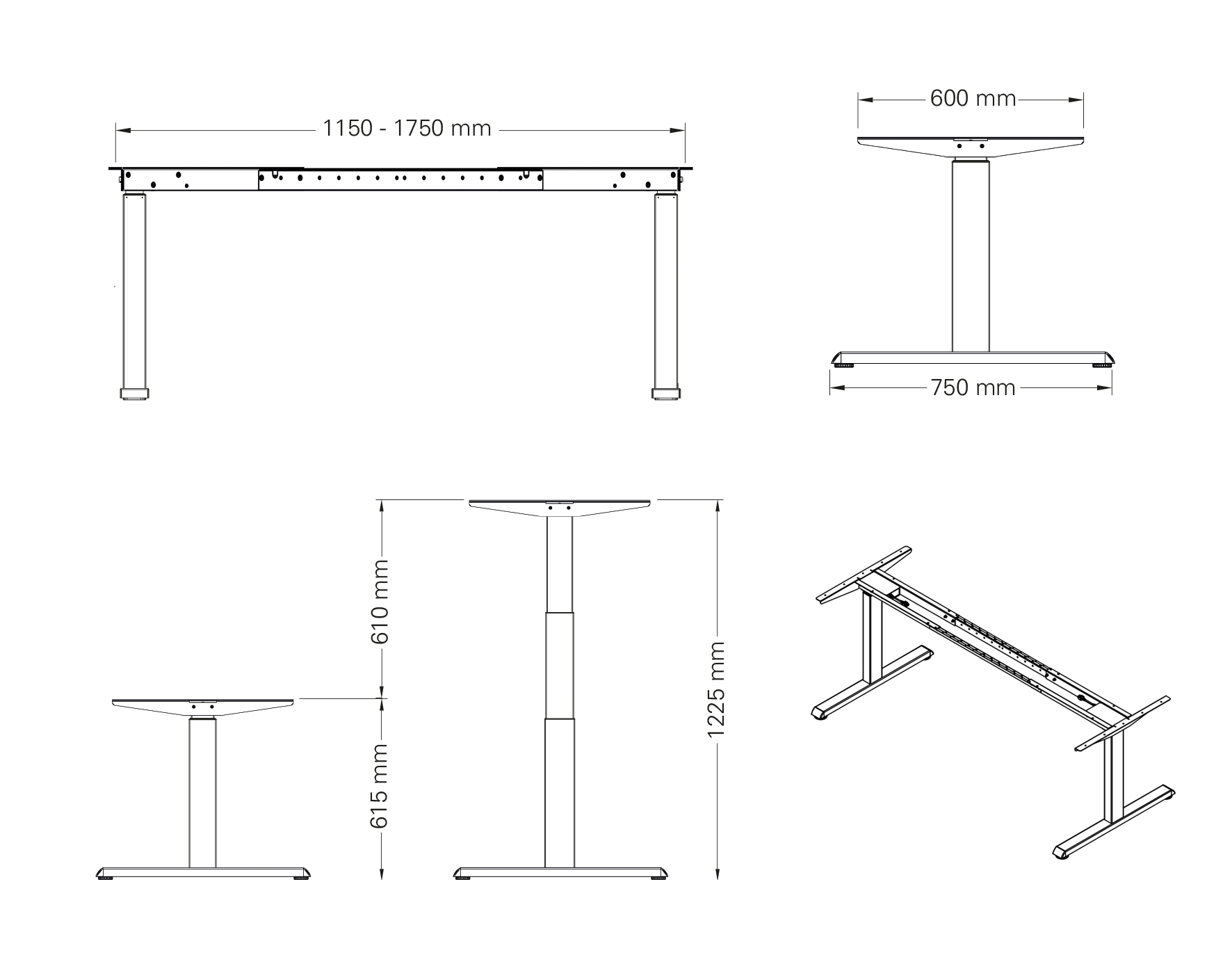 Steelforce Base Pro Zit-sta bureau