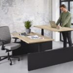 Duo bench zwart eiken sfeer met wang zonder scherm